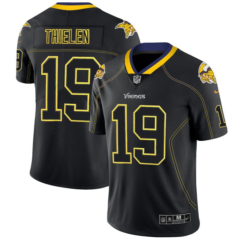 Men Minnesota Vikings #19 Thielen Nike Lights Out Black Color Rush Limited NFL Jerseys->minnesota vikings->NFL Jersey